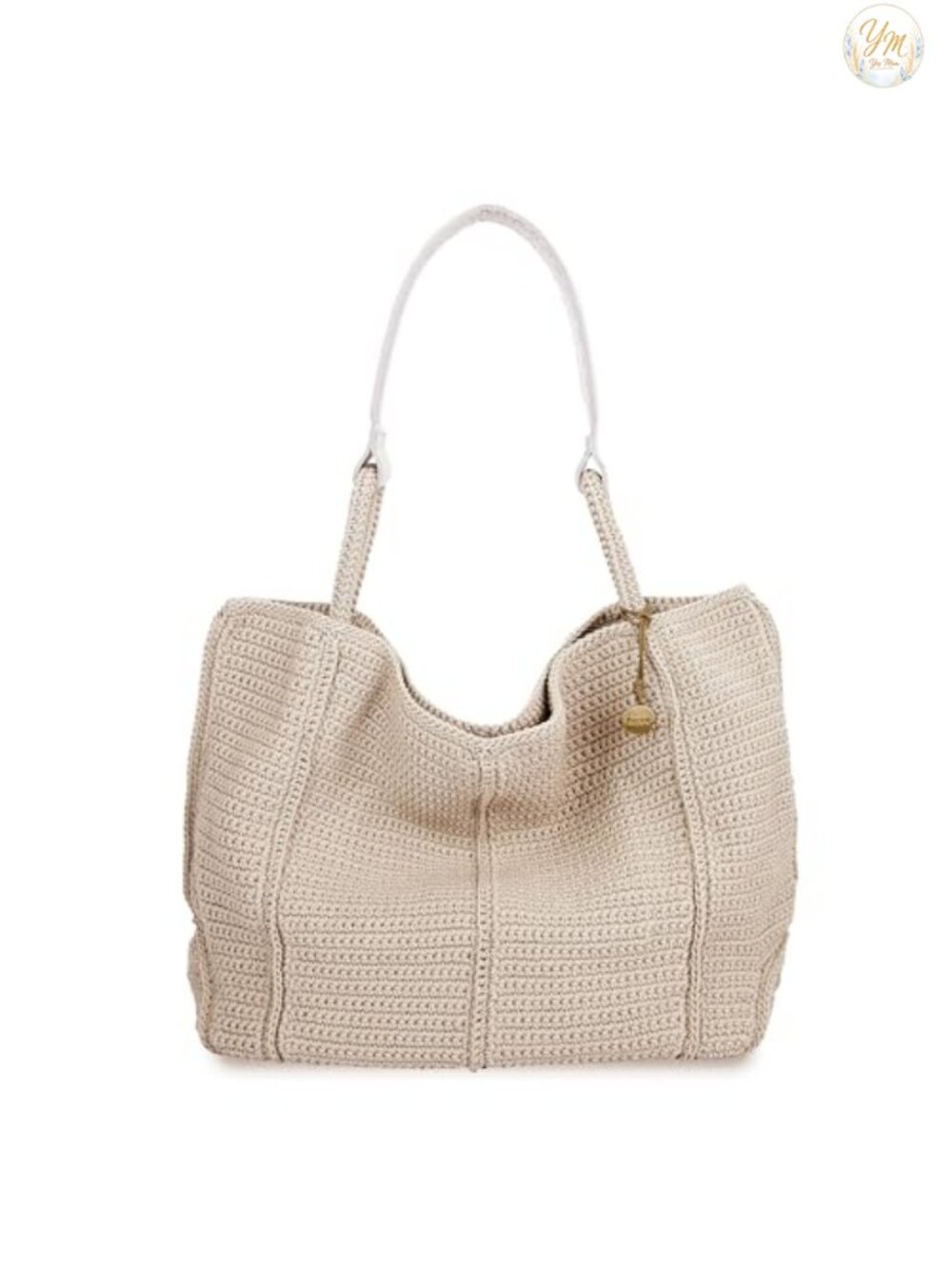 Leather Large Tote Bag Magnetic Snap Shoulder Strap
